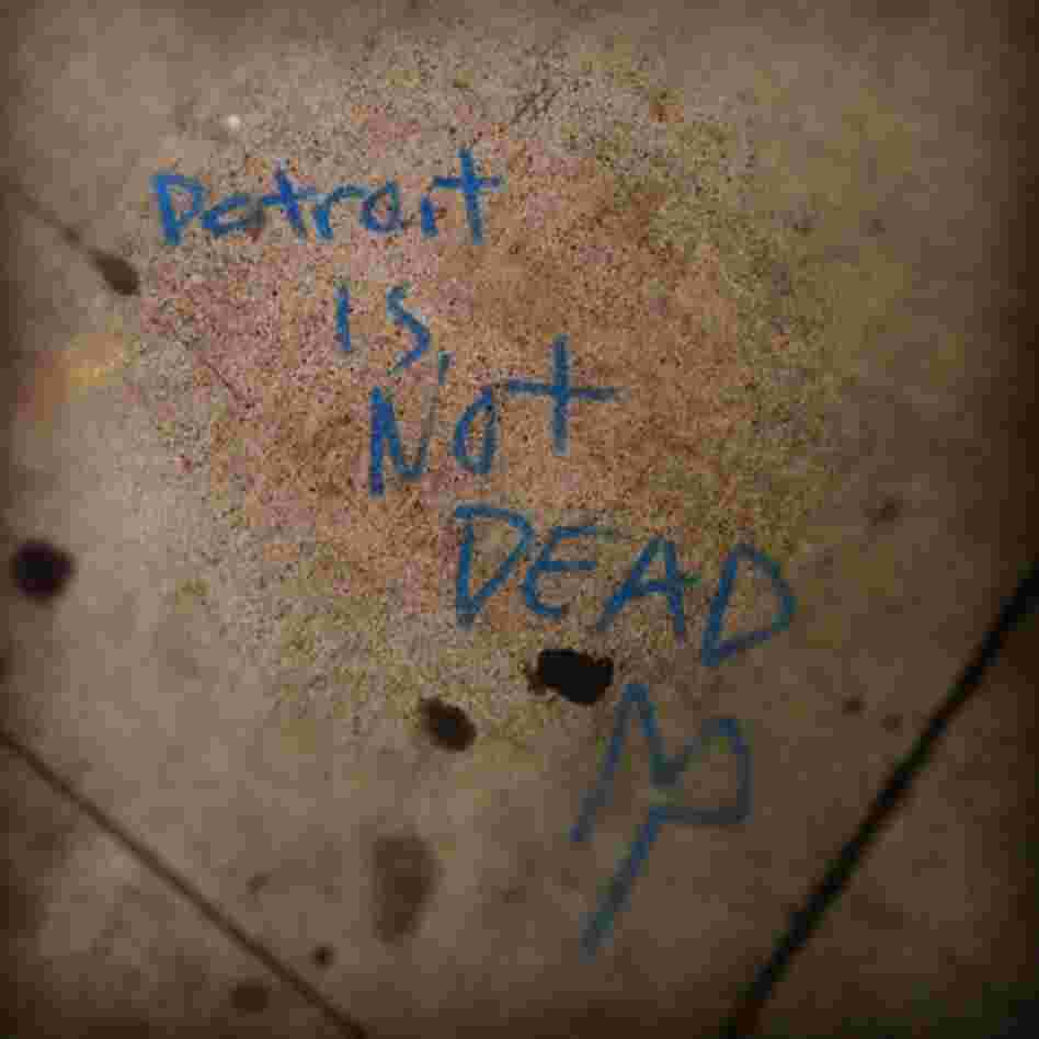 Sidewalk in #Greektown #detroit. For Michel Martin's trip to Detroit, Tell Me More asked for Instagram photos to be tagged #Detroit, illustrating the Motor City — past and present.