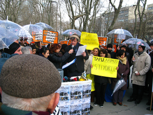 Demonstrators in Istanbul's Taksim Park protest against several development projects that would also include forced evictions from working-class neighborhoods. Yves Cabanne, a professor from University College in London, speaks to the crowd. Demonstrators in Istanbul's Taksim Park protest against several development projects that would also include forced evictions from working-class neighborhoods. Yves Cabanne, a professor from University College in London, speaks to the crowd.