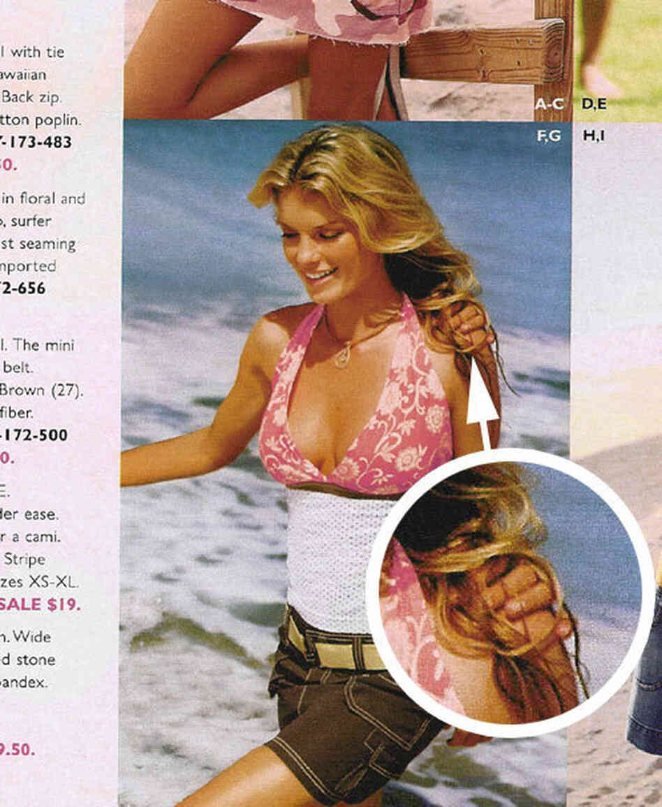 Photoshopped magazine cover with hand.