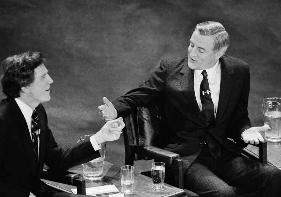 Former Vice President Walter Mondale was openly contemptuous of Democratic challenger Sen. Gary Hart in 1984 when he recounted Hart's legislative record and echoed the Wendy's commercial 'Where's the beef?' Hart, left, and Mondale use their hands to gesture as they talk during a primary debate. 