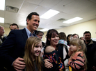 Rick Santorum poses for photos with supporters in Las Vegas on Tuesday night. Rick Santorum poses for photos with supporters in Las Vegas on Tuesday night.
