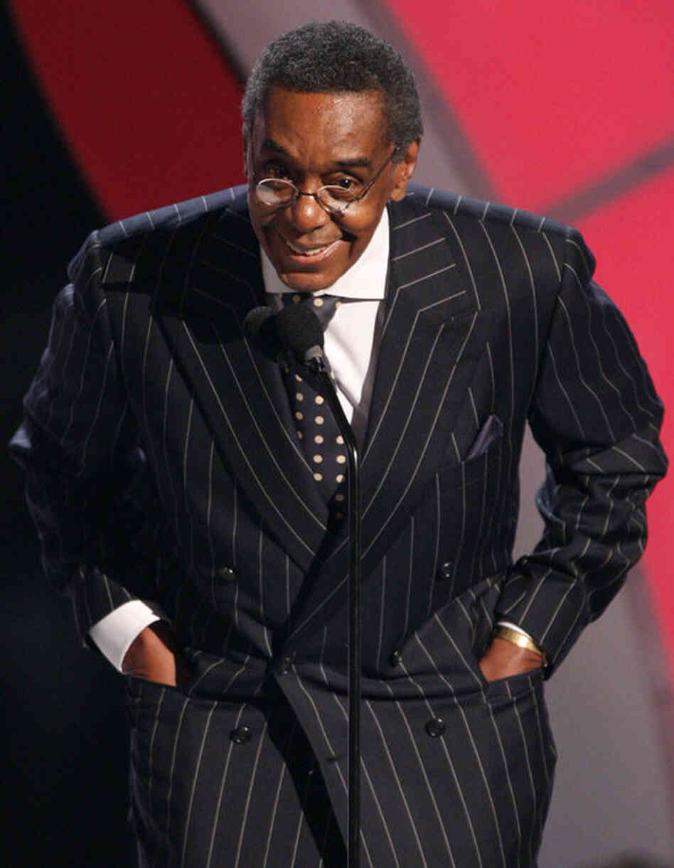 Cornelius, who created the first black-owned nationally syndicated TV franchise, presents an award at the 2009 BET Awards. 