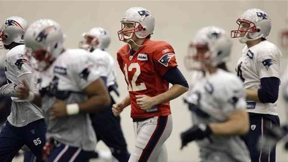 They might welcome a massage, come Sunday. New England Patriots quarterback Tom Brady and teammates train for this weekend's Super Bowl in Indianapolis. They might welcome a massage, come Sunday. New England Patriots quarterback Tom Brady and teammates train for this weekend's Super Bowl in Indianapolis.