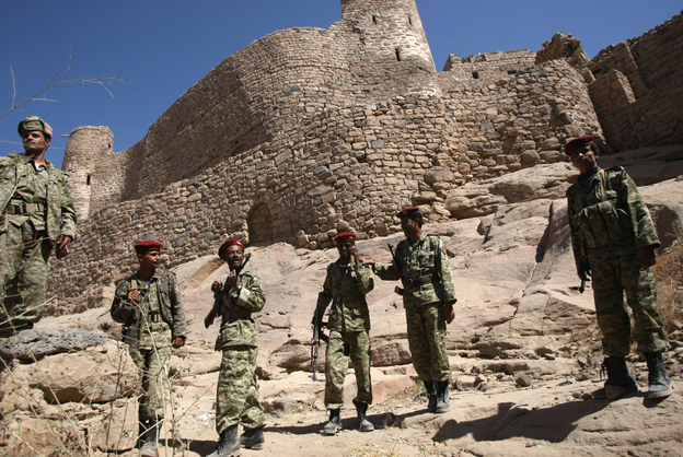Yemeni army soldiers gather at the historic castle of Rada last month, as hundreds of al-Qaida gunmen yielded to tribal pressure and withdrew from Rada, a town they had held for nine days. The U.S. is increasingly turning its focus to al-Qaida affiliates such as the one in Yemen. Yemeni army soldiers gather at the historic castle of Rada last month, as hundreds of al-Qaida gunmen yielded to tribal pressure and withdrew from Rada, a town they had held for nine days. The U.S. is increasingly turning its focus to al-Qaida affiliates such as the one in Yemen.