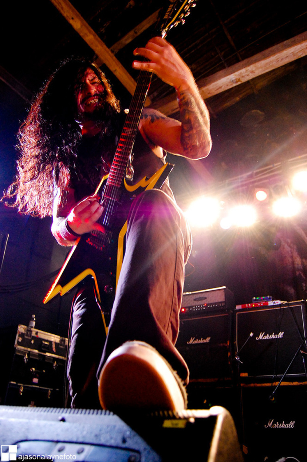 Krisiun's Moyses Kolesne in mid-shred. 