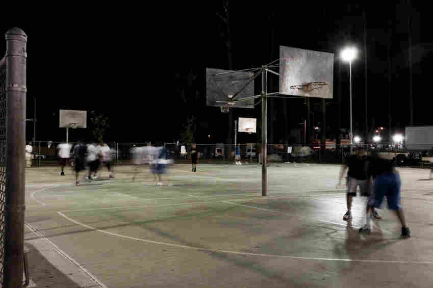 Pickup basketball, for one. Pickup basketball, for one.