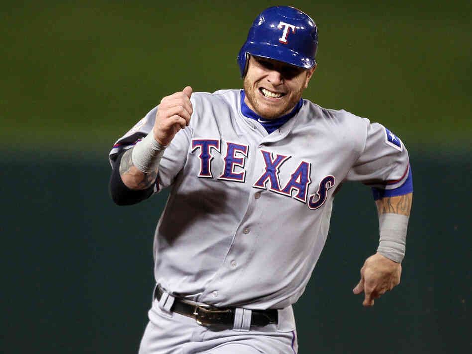 Josh Hamilton of the Texas Rangers during last year's World Series against the St. Louis Cardinals.
