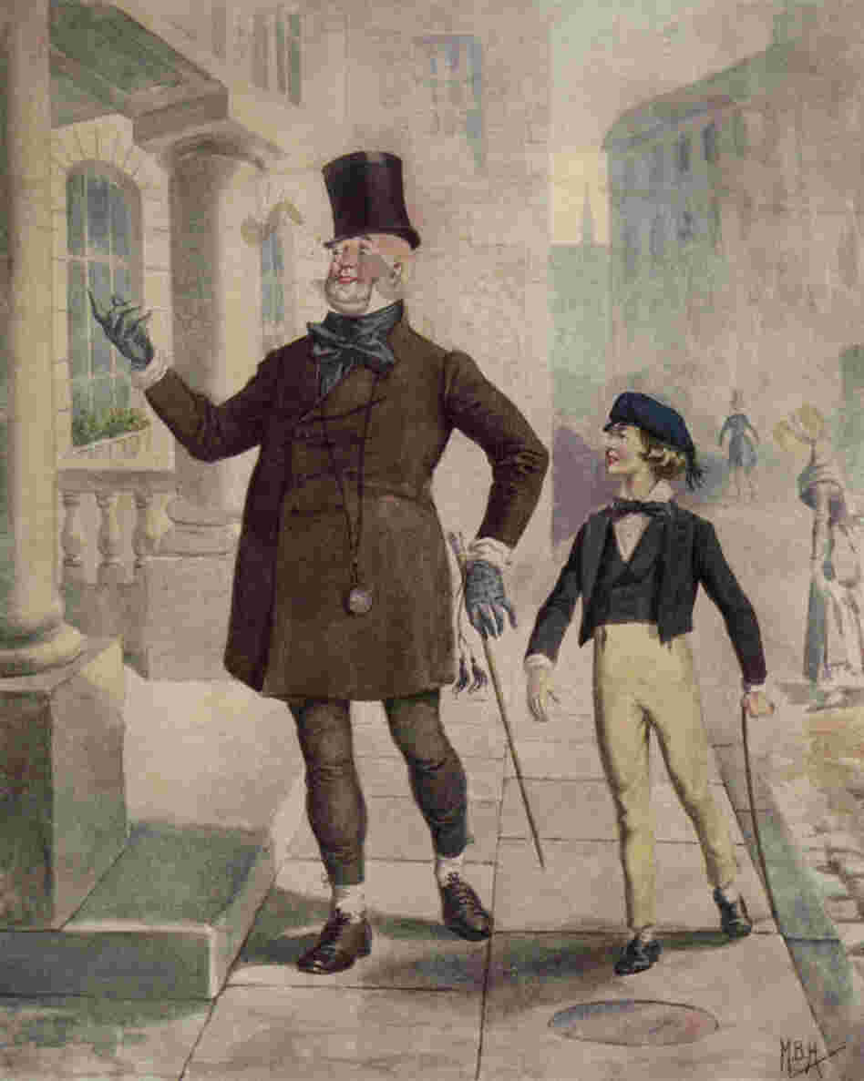 David Copperfield was Dickens' favorite work — and the first book he wrote in the first person. Above, an illustration circa 1850 depicts Mr. Micawber and young Copperfield. 