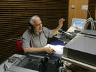Iranian-born Menashe Amir (shown here in 2006) hosts a call-in show on Israel Radio's Farsi service, one of the few forums for direct discourse between Iranians and Israelis. Iranian-born Menashe Amir (shown here in 2006) hosts a call-in show on Israel Radio's Farsi service, one of the few forums for direct discourse between Iranians and Israelis.
