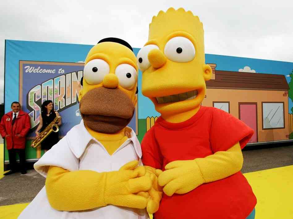Homer, left, and Bart Simpson: too dangerous for Iran.
