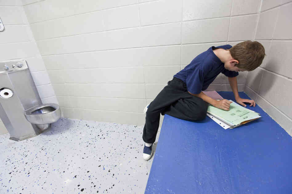 "I've been here a week — I have one more week to go. I'm here for a (probation) violation. I was put here originally on battery charges (a fight with another boy). When Youth Services were called to take me, I didn't want to get in the car, so I didn't put on my seat belt — that gave me another violation." — N.T., age 12.