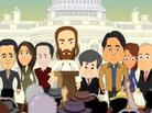 Created by liberal Christians, the YouTube video "Tea Party Jesus" is a spoof on conservative politics. Created by liberal Christians, the YouTube video "Tea Party Jesus" is a spoof on conservative politics.