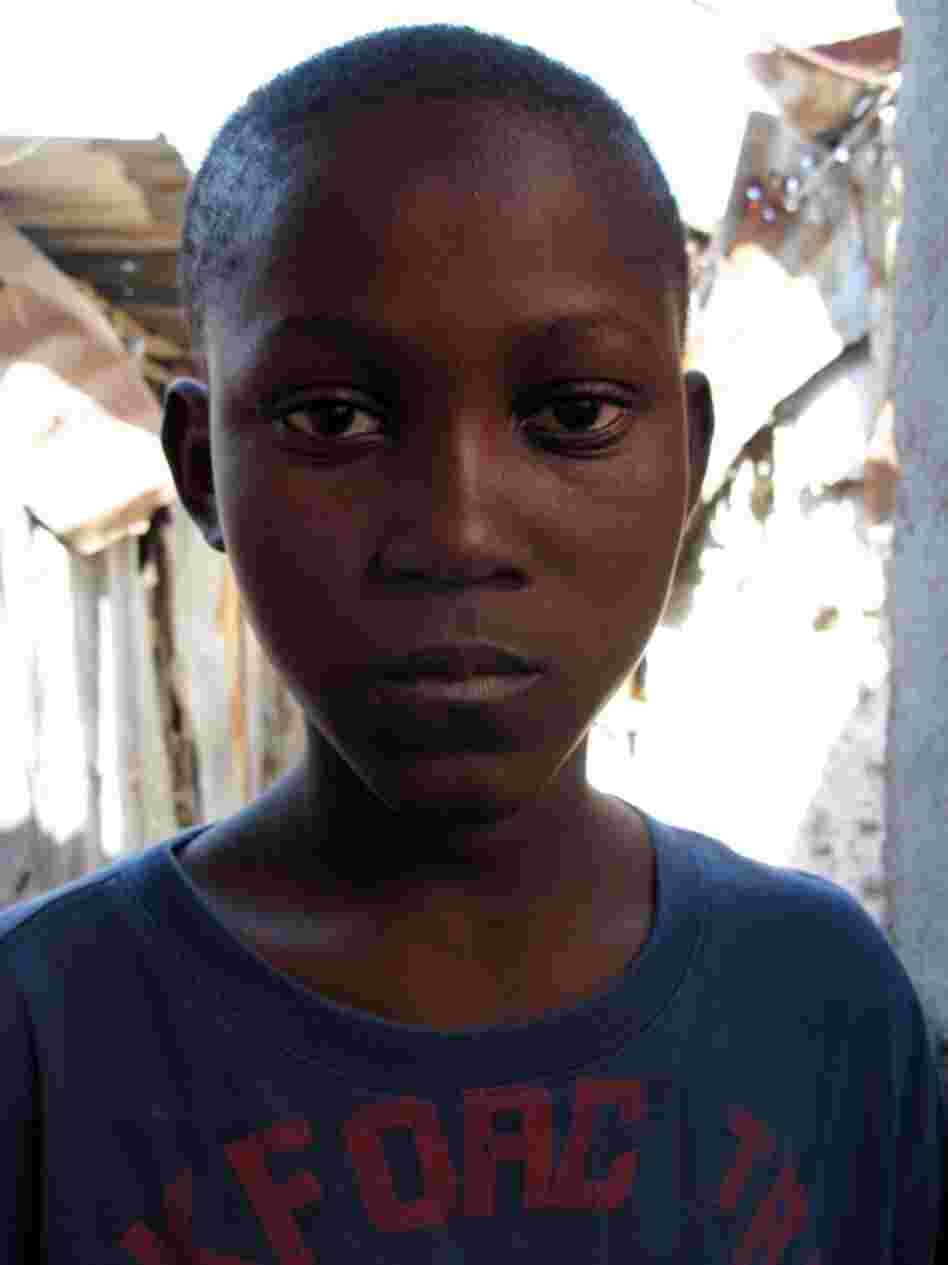 Jude Auseva, 10, was in the hospital for five days last fall being treated for cholera.