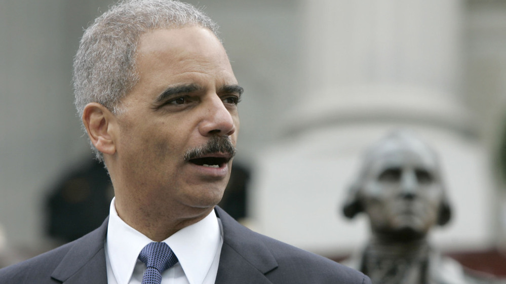 U.S. Attorney General Eric Holder speaks last month in Columbia, S.C. The state is now suing Holder over the Justice Department's decision to reject its new voter ID law.