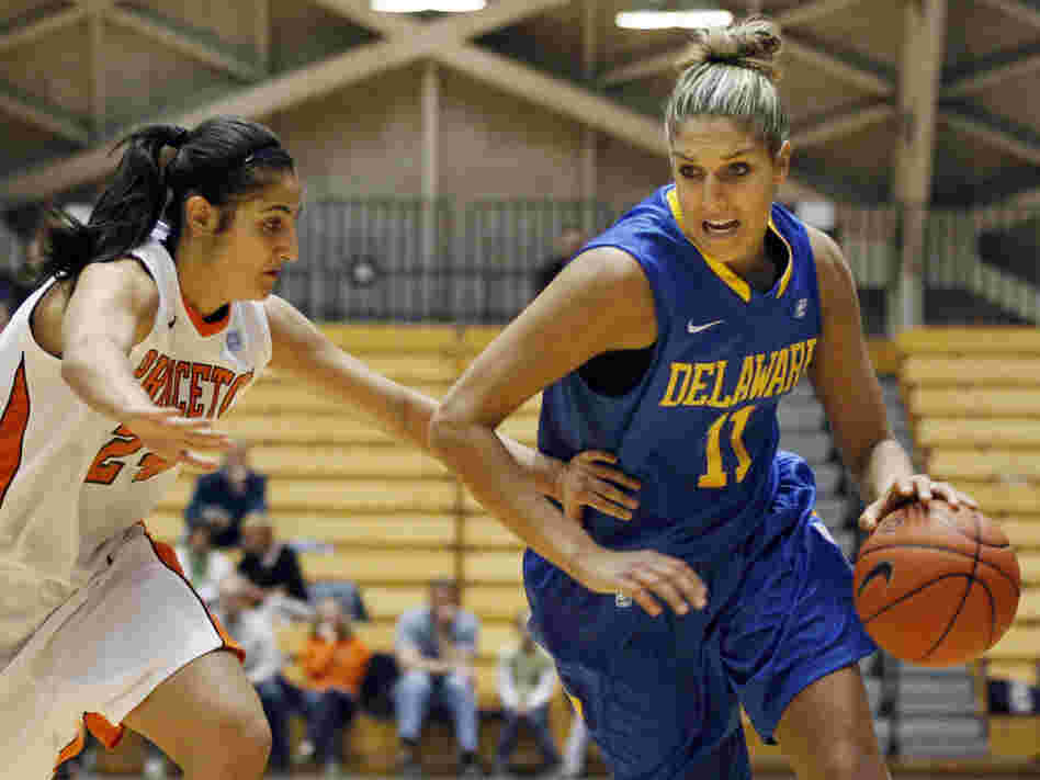 Delaware's Elena Delle Donne, seen here during a game against Princeton, made headlines when she turned her back on the University of Connecticut.