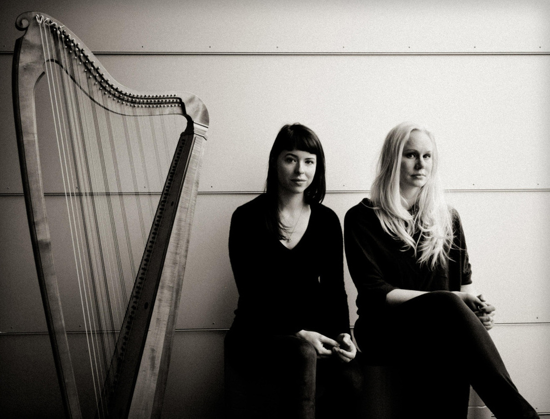 Baroque harpist Giovanna Pessi (left) and singer Susanna Wallumrød mix songs by Henry Purcell, Nick Drake and Leonard Cohen.