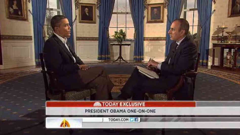 President Obama telegraphed his campaign's reversal on superPAC funding during an interview aired Monday with NBC's Matt Lauer.