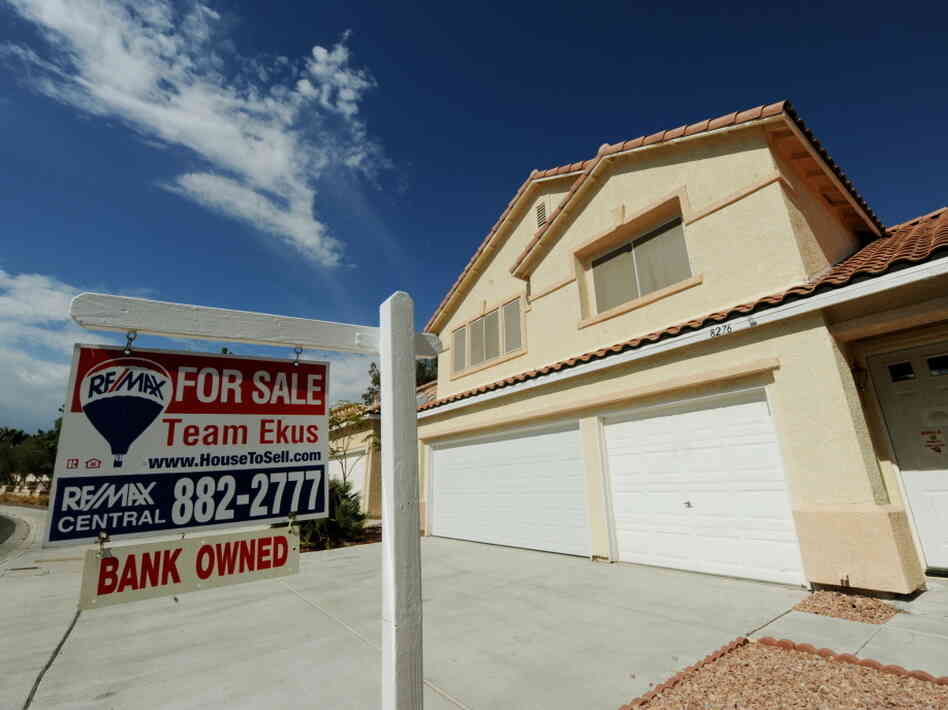 A bank-owned foreclosed home is offered for sale in Las Vegas. 