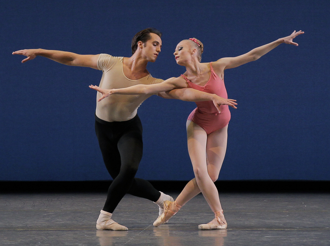 Jared Angle and Janie Taylor perform in George Balanchine's Symphony in Three Movements.