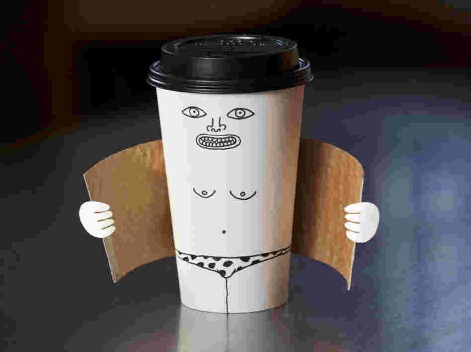 A piece called "Exhibitionist Coffee Cup" by Brock Davis.