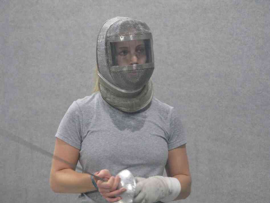 Mariel Zagunis during a recent training session in Portland, Ore. Zagunis won gold medals in women's sabre fencing at the 2004 and 2008 Summer Olympics.