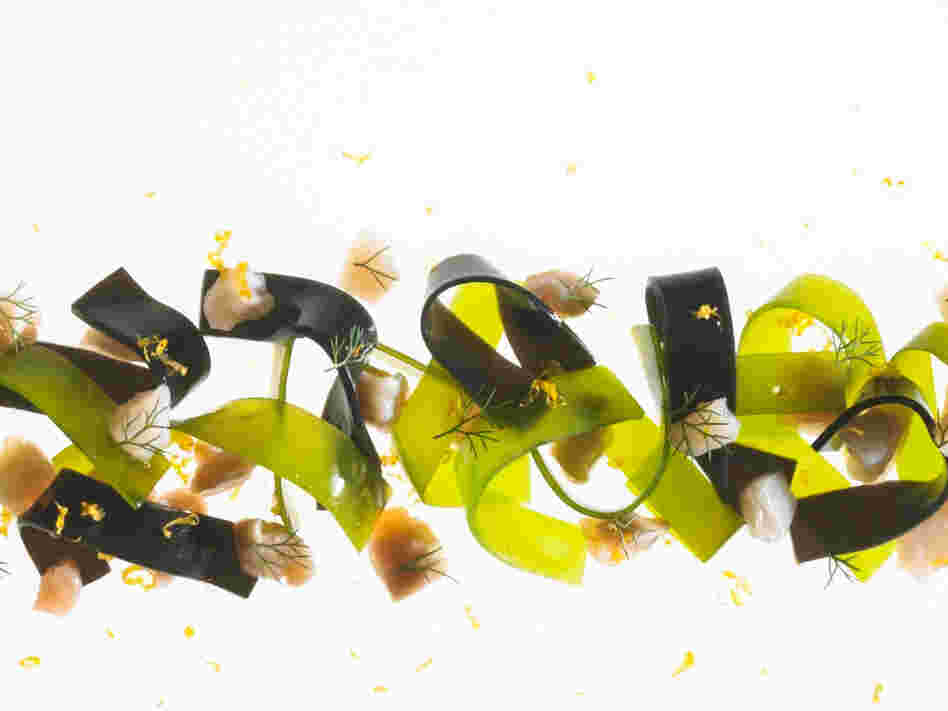In this dish, Coi's Daniel Patterson combines California clam, bull kelp, wild fennel, and Meyer lemon.