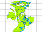 This map shows what the Earth's landmass looked like in the Precambrian Era, about 738 million years ago. This map shows what the Earth's landmass looked like in the Precambrian Era, about 738 million years ago.