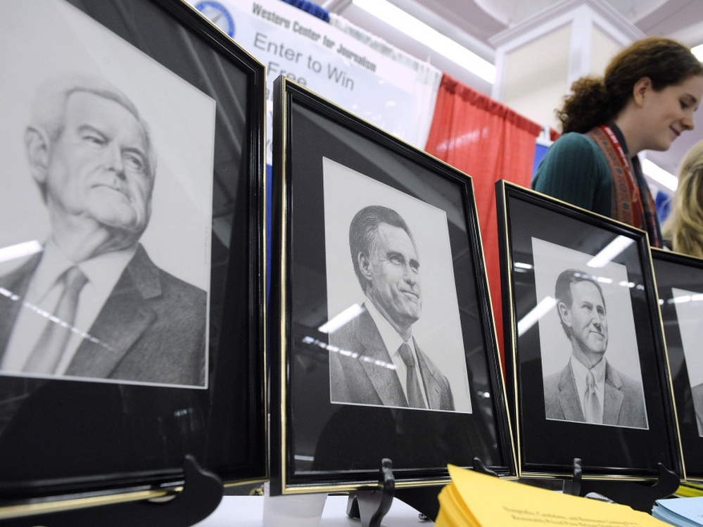 Enthusiasm for the candidates may have been low, but their portraits were on display at the American Conservative Union's annual Conservative Political Action Conference in Washington on Thursday. 