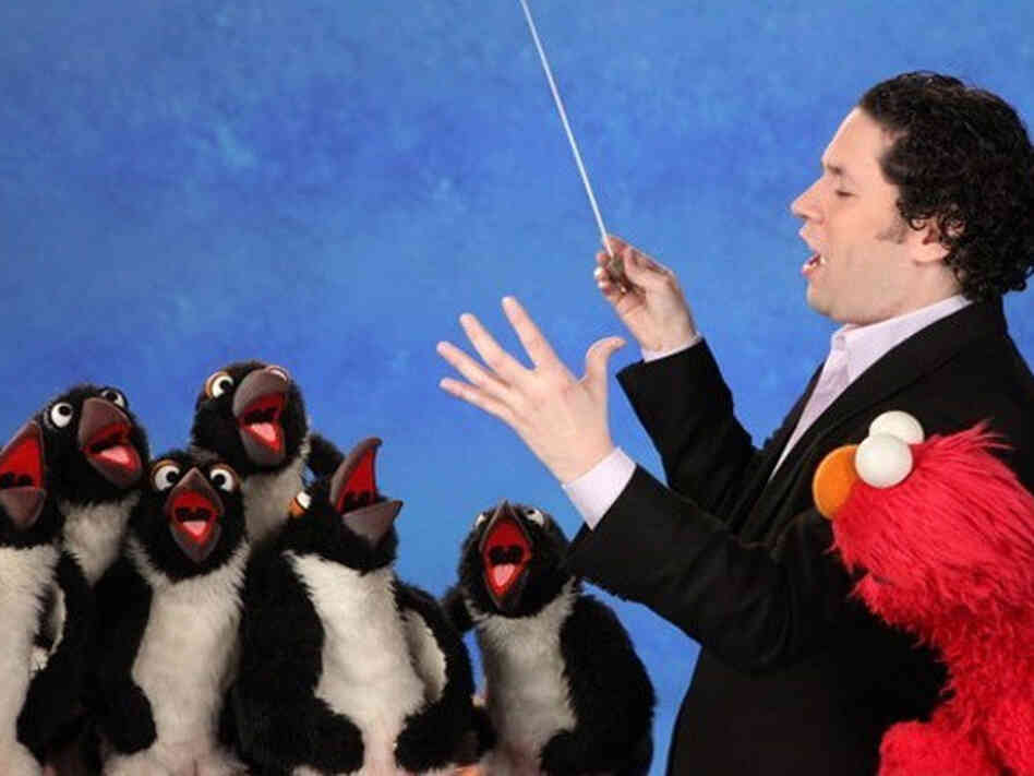 The "stupendous" pairing of Elmo and Gustavo Dudamel on 'Sesame Street' this week.