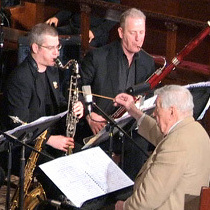 Gunther Schuller conducts the Mingus Orchestra at St. Bartholomew's Church.