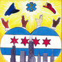 Chicago teen Herbie Pulgar won the city's art contest for vehicle stickers with this design. But the city, concerned that the design depicts gang signs, has decided not to use it. Chicago teen Herbie Pulgar won the city's art contest for vehicle stickers with this design. But the city, concerned that the design depicts gang signs, has decided not to use it.