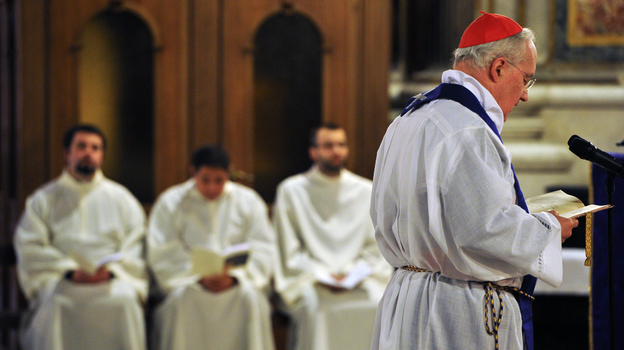 Cardinal Marc Ouellet presides over a penitential Mass at St. Ignatius Church in Rome on Tuesday. The Mass, which asked for the forgiveness of victims of clerical sexual abuse, was part of a Vatican-backed symposium addressing the scandal of pedophile priests and the church culture that enabled such abuse to take place. Cardinal Marc Ouellet presides over a penitential Mass at St. Ignatius Church in Rome on Tuesday. The Mass, which asked for the forgiveness of victims of clerical sexual abuse, was part of a Vatican-backed symposium addressing the scandal of pedophile priests and the church culture that enabled such abuse to take place.