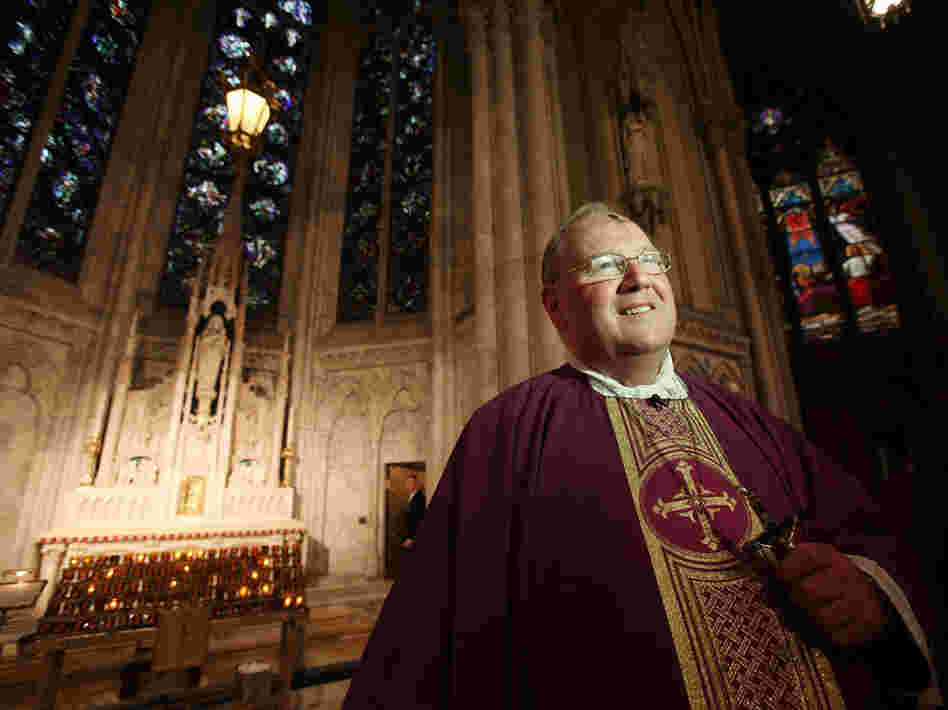Archbishop Timothy M. Dolan, head of the U.S. Conference of Catholic Bishops, shown at Ash Wednesday services at Saint Patrick's Cathedral last year, has called the Obama administration's decision "a first step in the right direction."