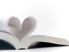 Pages shaped into a heart Pages shaped into a heart