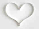 Heart made of paper on white background