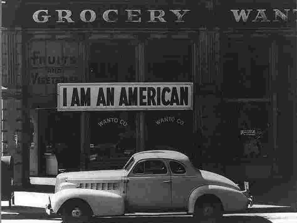 A large sign placed in the window of a store in Oakland, Calif. in 1942. The store was closed following orders to persons of Japanese descent to evacuate from certain West Coast areas.