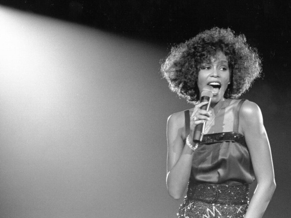 Whitney Houston performs in 1988.
