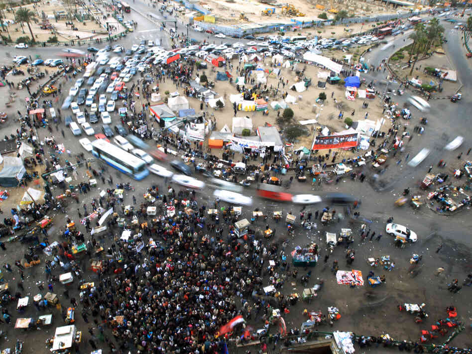 Protesters gather for a demonstration to demand the ouster of the country's military rulers at Cairo's Tahrir Square on Friday. 