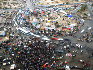Protesters gather for a demonstration to demand the ouster of the country's military rulers at Cairo's Tahrir Square on Friday. Protesters gather for a demonstration to demand the ouster of the country's military rulers at Cairo's Tahrir Square on Friday.