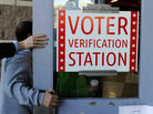 A sign at the Feb. 4 Nevada caucuses in Las Vegas. A sign at the Feb. 4 Nevada caucuses in Las Vegas.
