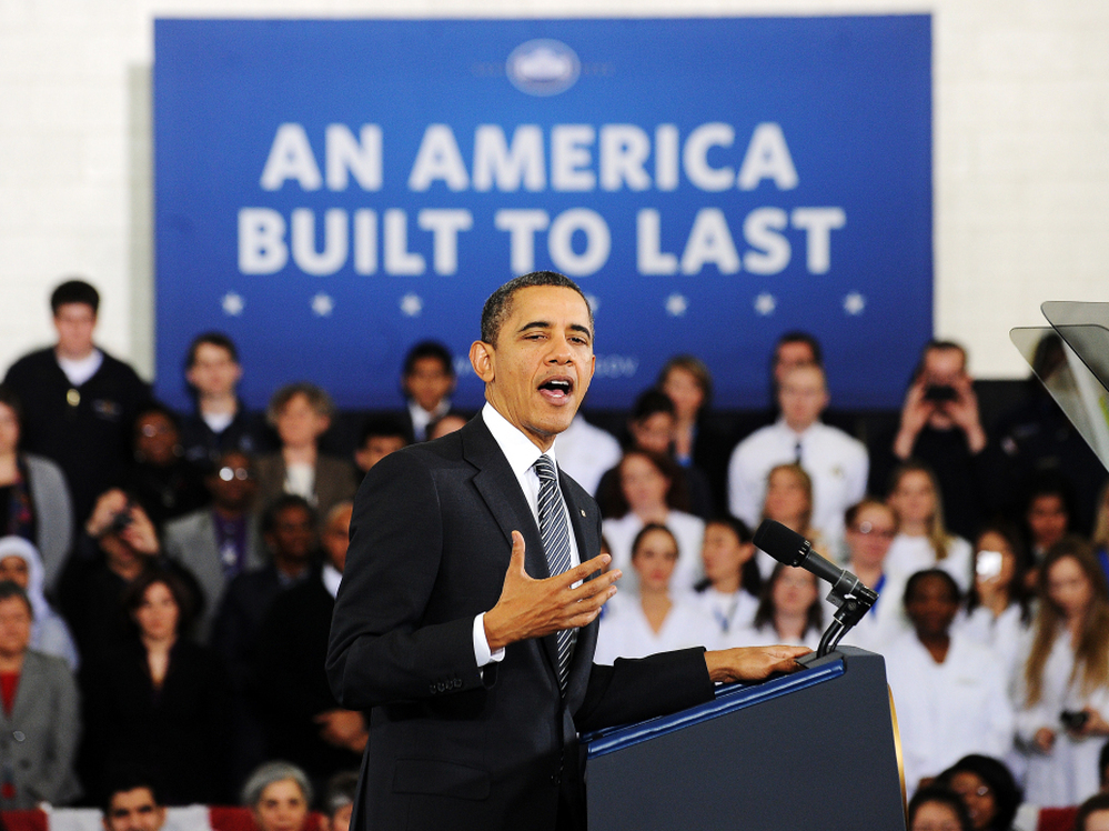 President Obama speaks on his FY 2013 Budget to students at Northern Virginia Community College in Annandale, V.A., on February 13.