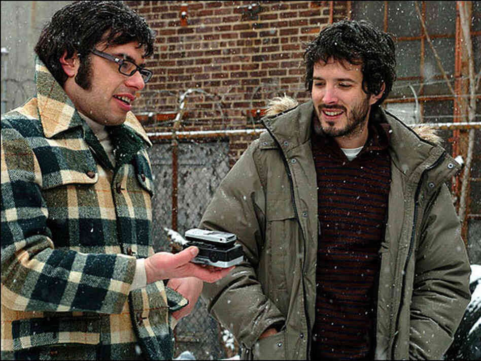 Jemaine Clement (left) and Bret McKenzie: Witty musical parodists play witless musicians in Flight of the Conchords. Jemaine Clement (left) and Bret McKenzie: Witty musical parodists play witless musicians in Flight of the Conchords.