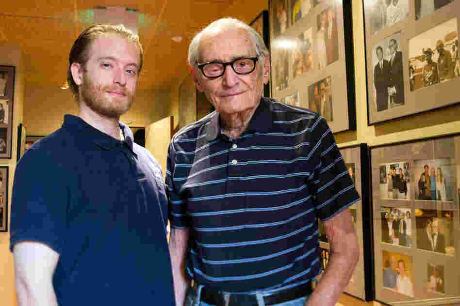Charles Aidikoff, 97, learned the art of projection from his father, who ran silent movies in a Coney Island theater in the early 1900s. Aidikoff's grandson Josh carries on the family tradition — he became manager of the screening room at age 19.