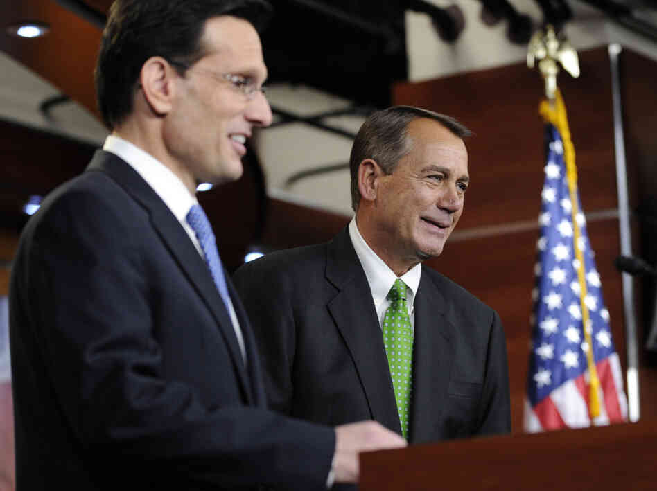 House Republicans, including Speaker John Boehner (right) and Majority Leader Eric Cantor (left), said Monday they would vote to extend the payroll tax cut. 