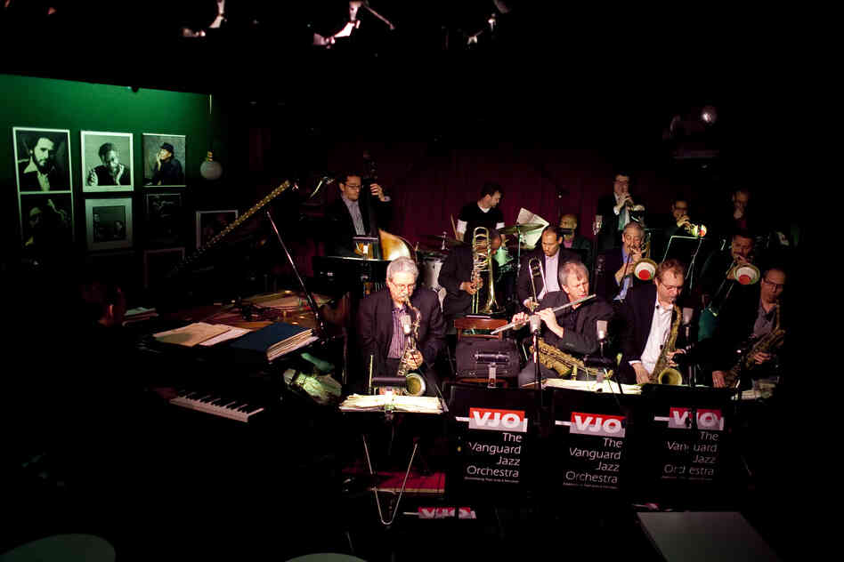 The Vanguard Jazz Orchestra at soundcheck.