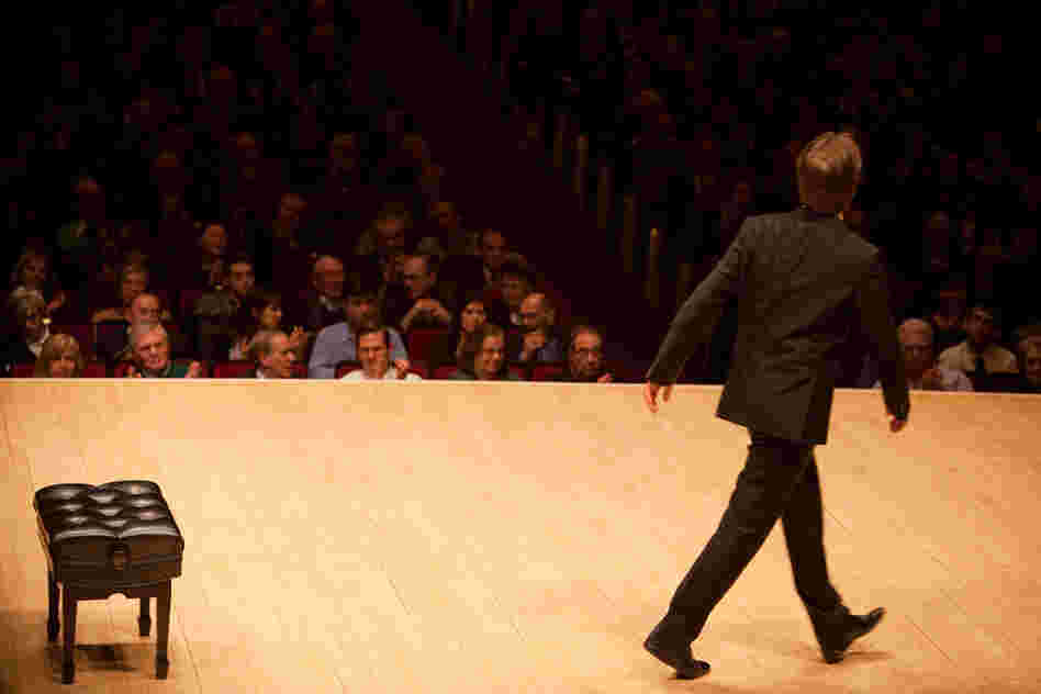 After more than two hours of solo piano, Andsnes leaves  the stage. But he would come back for three  encores.