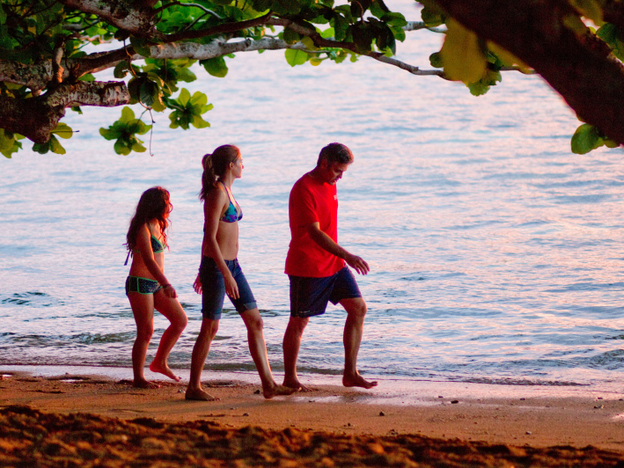 Matt King (George Clooney) is a Honolulu lawyer left alone with his two girls after his wife falls into a coma.