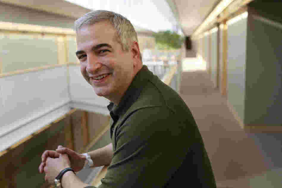 Shadid won two Pulitzer prizes for international reporting, in 2004 and 2010. Here, he poses on the campus of Brown University in the year of his second win. 