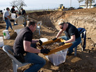 San Joaquin sheriff detectives sift for human remains that were excavated from an abandoned ranch near Linden, Calif., on Sunday. Authorities say Wesley Shermantine and Loren Herzog wantonly murdered an unknown number of victims before their arrest in 1999. Now, one of the convicted killers is leading investigators to burial sites that have yielded hundreds of bones. San Joaquin sheriff detectives sift for human remains that were excavated from an abandoned ranch near Linden, Calif., on Sunday. Authorities say Wesley Shermantine and Loren Herzog wantonly murdered an unknown number of victims before their arrest in 1999. Now, one of the convicted killers is leading investigators to burial sites that have yielded hundreds of bones.