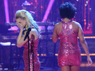 Britnee Kellogg (left) and Courtney Williams react to the judges verdict during American Idol's Las Vegas round. Britnee Kellogg (left) and Courtney Williams react to the judges verdict during American Idol's Las Vegas round.